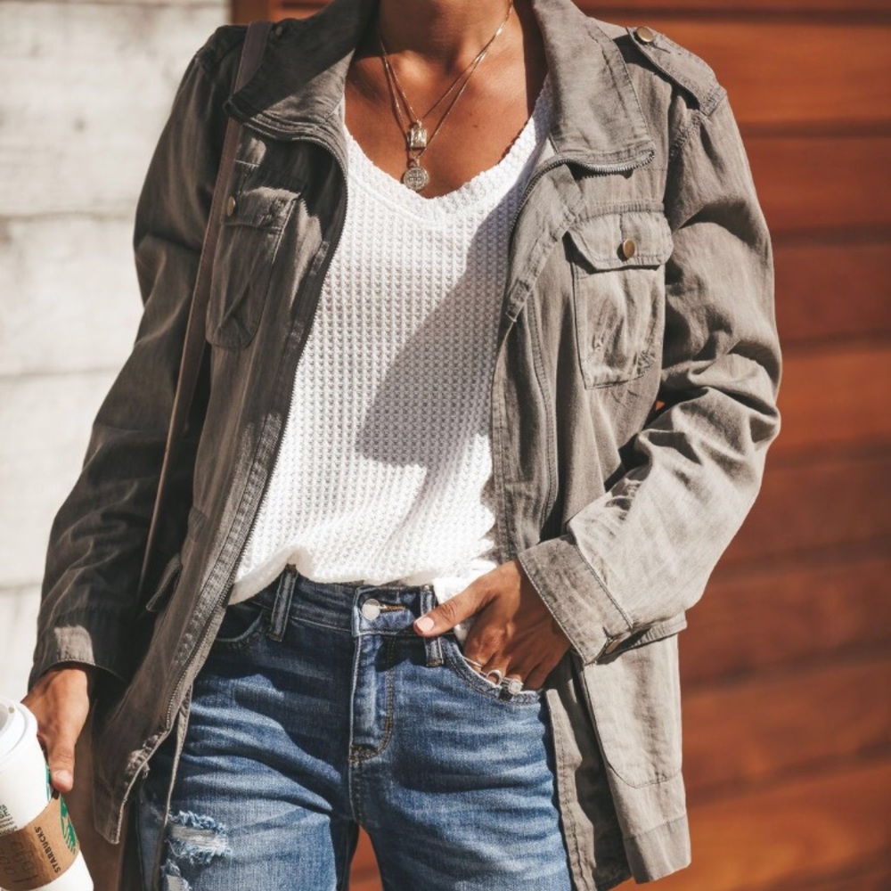 Pocketed Cargo Jacket